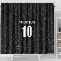 Custom New Zealand Rugby Shower Curtain Maori All Black Championship 2024 and Silver Fern LT03 - Polynesian Pride