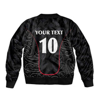 Custom New Zealand Rugby Sleeve Zip Bomber Jacket Maori All Black Championship 2024 and Silver Fern LT03 - Polynesian Pride