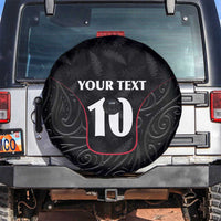 Custom New Zealand Rugby Spare Tire Cover Maori All Black Championship 2024 and Silver Fern LT03 Black - Polynesian Pride