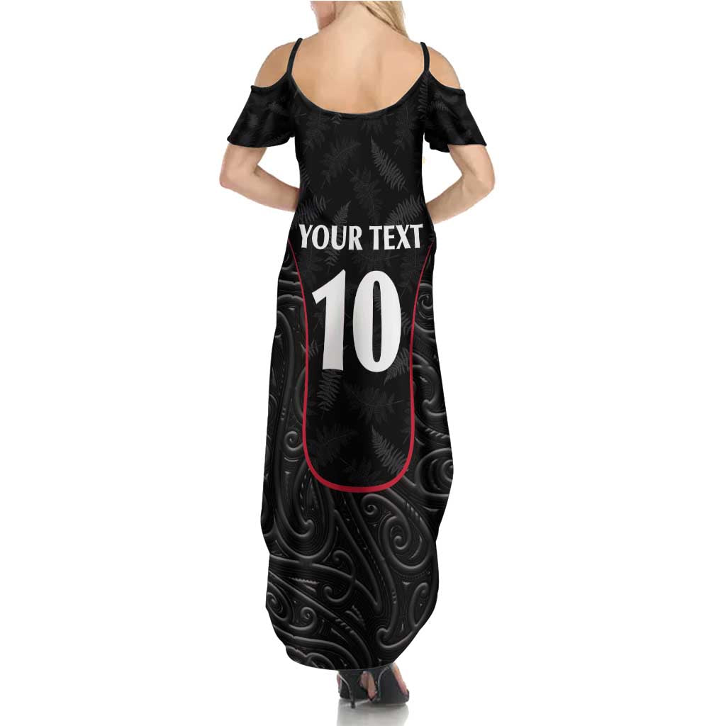Custom New Zealand Rugby Summer Maxi Dress Maori All Black Championship 2024 and Silver Fern LT03 - Polynesian Pride
