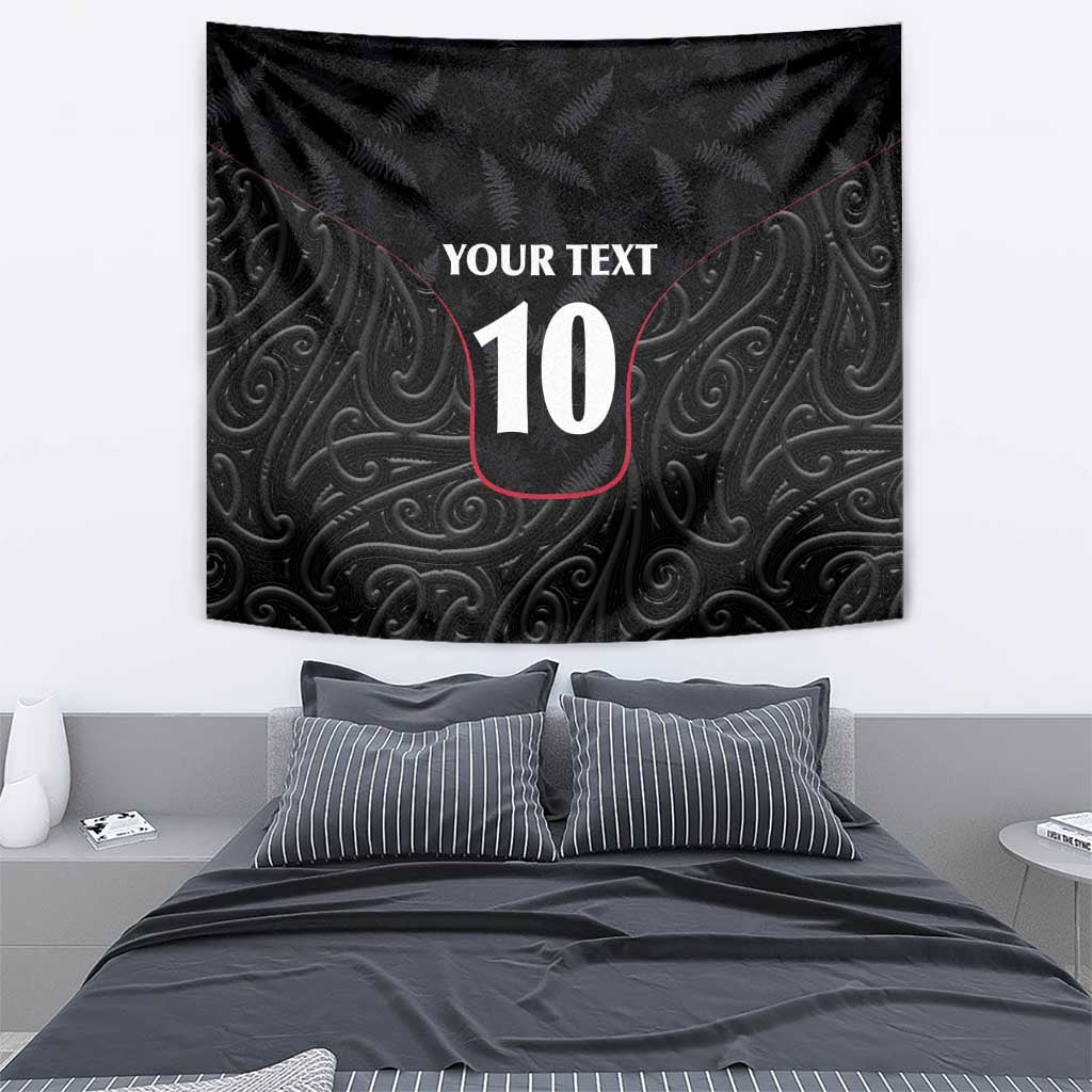 Custom New Zealand Rugby Tapestry Maori All Black Championship 2024 and Silver Fern LT03 - Polynesian Pride