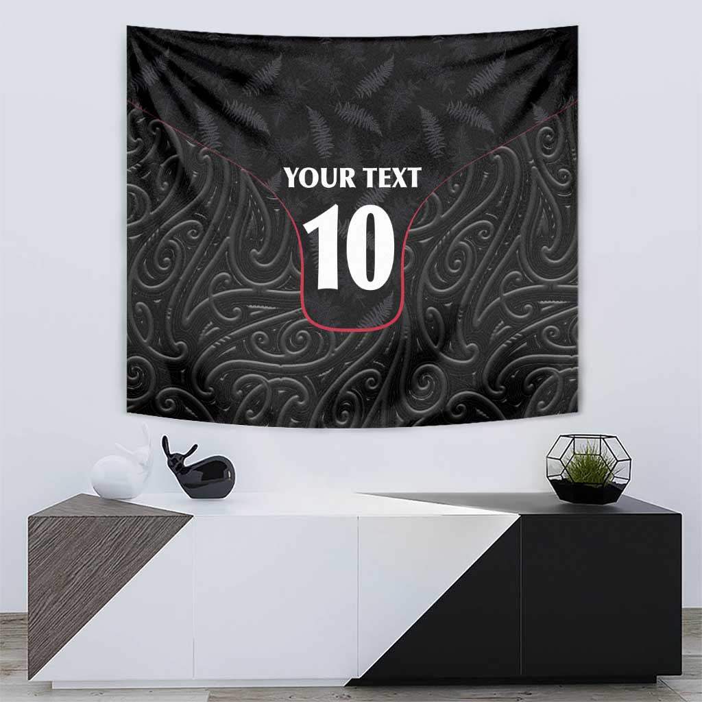 Custom New Zealand Rugby Tapestry Maori All Black Championship 2024 and Silver Fern LT03 - Polynesian Pride