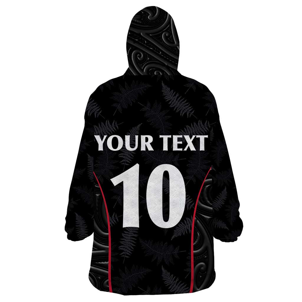 Custom New Zealand Rugby Wearable Blanket Hoodie Maori All Black Championship 2024 and Silver Fern LT03 - Polynesian Pride