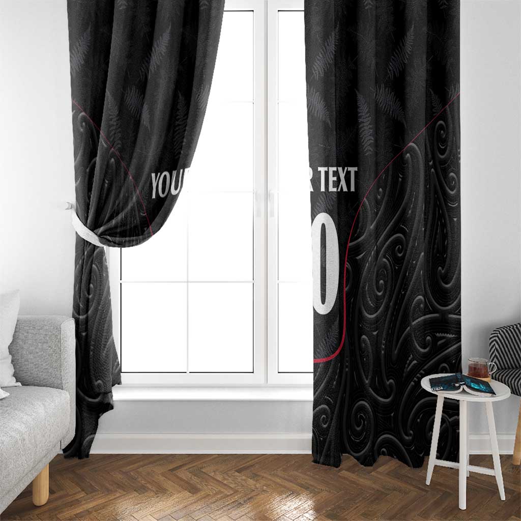 Custom New Zealand Rugby Window Curtain Maori All Black Championship 2024 and Silver Fern LT03 - Polynesian Pride