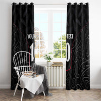 Custom New Zealand Rugby Window Curtain Maori All Black Championship 2024 and Silver Fern LT03 - Polynesian Pride