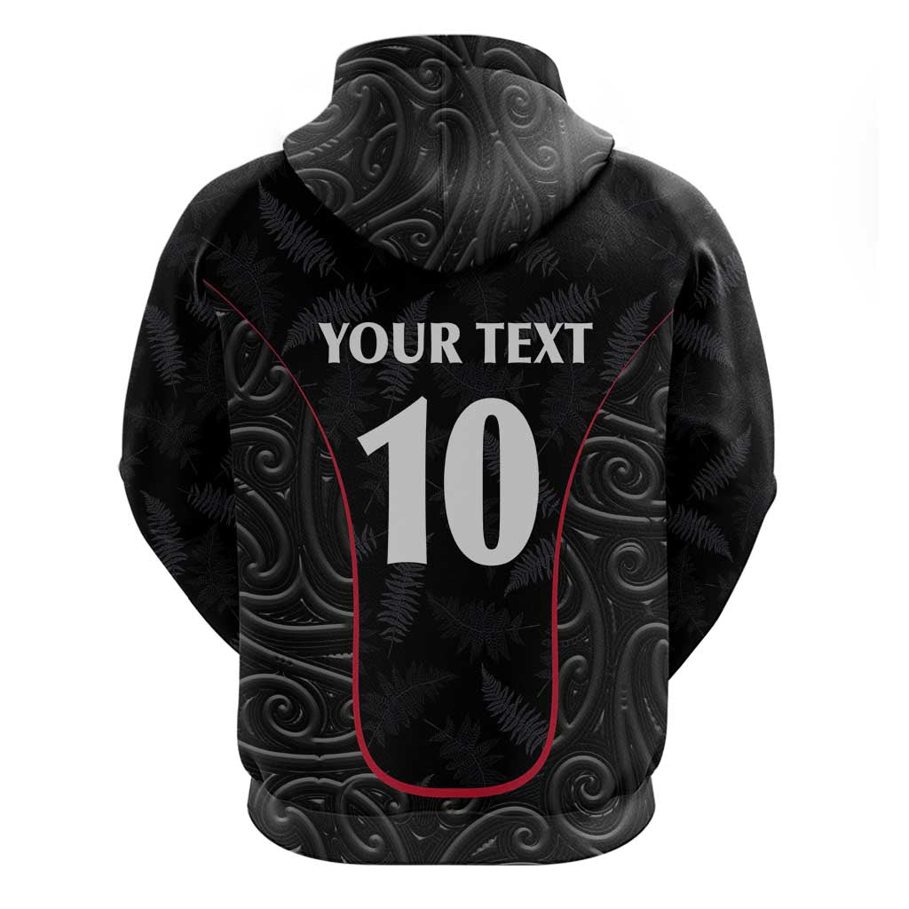 Custom New Zealand Rugby Zip Hoodie - Maori All Black Championship 2024 and Silver Fern LT03 - Polynesian Pride