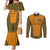 Custom Australia Rugby Championship 2024 Couples Matching Mermaid Dress and Long Sleeve Button Shirt Aboriginal Art Tattoo Pattern