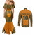 Custom Australia Rugby Championship 2024 Couples Matching Mermaid Dress and Long Sleeve Button Shirt Aboriginal Art Tattoo Pattern