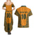 Custom Australia Rugby Championship 2024 Couples Matching Summer Maxi Dress and Hawaiian Shirt Aboriginal Art Tattoo Pattern