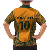 Custom Australia Rugby Championship 2024 Family Matching Mermaid Dress and Hawaiian Shirt Aboriginal Art Tattoo Pattern LT03 - Polynesian Pride