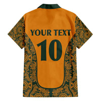 Custom Australia Rugby Championship 2024 Family Matching Off The Shoulder Long Sleeve Dress and Hawaiian Shirt Aboriginal Art Tattoo Pattern LT03 - Polynesian Pride