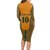 Custom Australia Rugby Championship 2024 Long Sleeve Bodycon Dress Aboriginal Art Tattoo Pattern