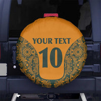 Custom Australia Rugby Championship 2024 Spare Tire Cover Aboriginal Art Tattoo Pattern