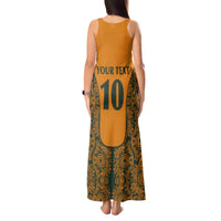 Custom Australia Rugby Championship 2024 Tank Maxi Dress Aboriginal Art Tattoo Pattern LT03 - Polynesian Pride