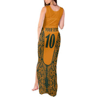 Custom Australia Rugby Championship 2024 Tank Maxi Dress Aboriginal Art Tattoo Pattern LT03 - Polynesian Pride
