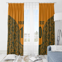 Custom Australia Rugby Championship 2024 Window Curtain Aboriginal Art Tattoo Pattern