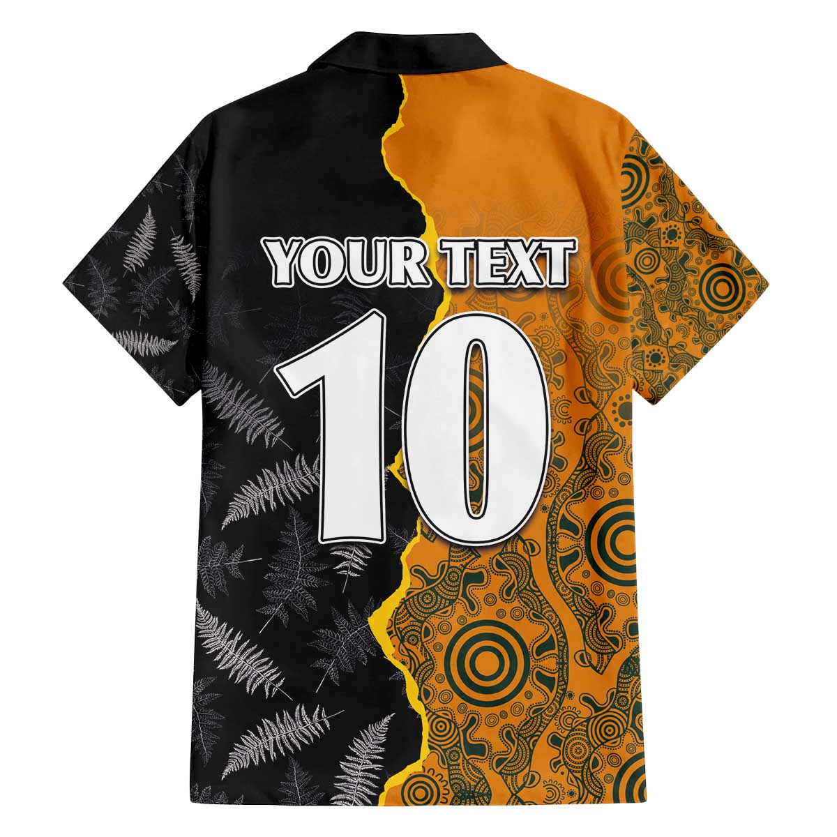 Custom New Zealand and Australia Rugby Championship 2024 Family Matching Puletasi and Hawaiian Shirt Maori Warrior and Kangaroo Mascot with Fern Aboriginal LT03 - Polynesian Pride