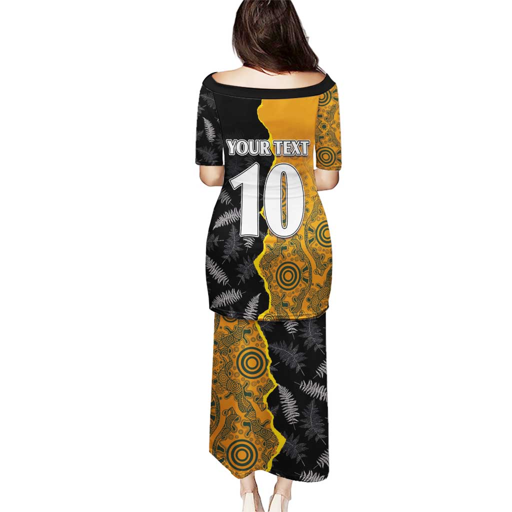 Custom New Zealand and Australia Rugby Championship 2024 Puletasi Maori Warrior and Kangaroo Mascot with Fern Aboriginal LT03 - Polynesian Pride