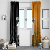 Custom New Zealand and Australia Rugby Championship 2024 Window Curtain Maori Warrior and Kangaroo Mascot with Fern Aboriginal LT03 - Polynesian Pride
