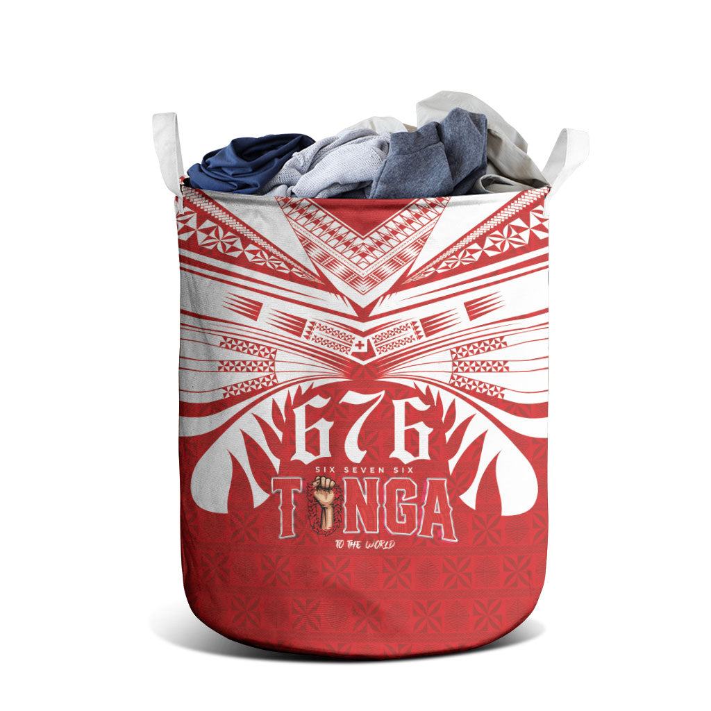 Tonga Rugby Laundry Basket Sipi Tau - Six Seven Six to the World LT03 - Polynesian Pride