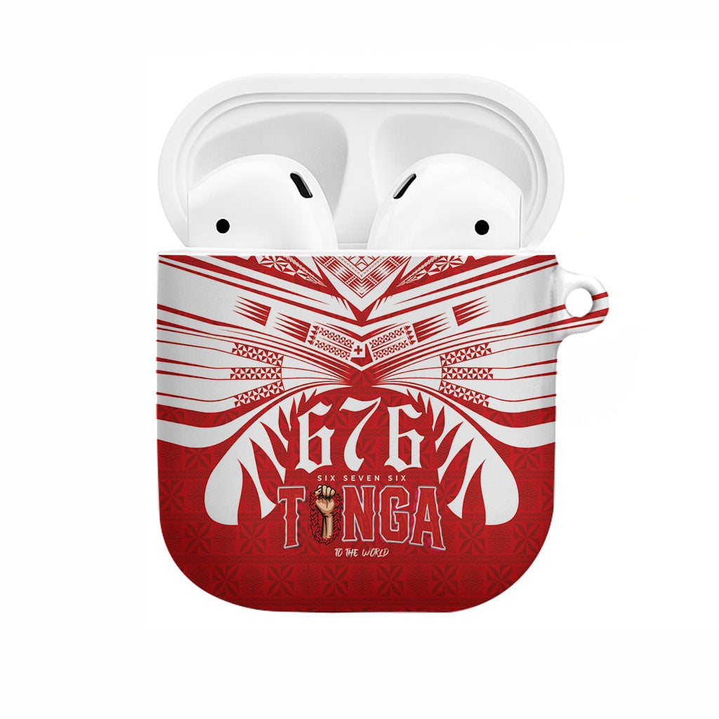 Tonga Rugby AirPods Case Sipi Tau - Six Seven Six to the World LT03 Red - Polynesian Pride
