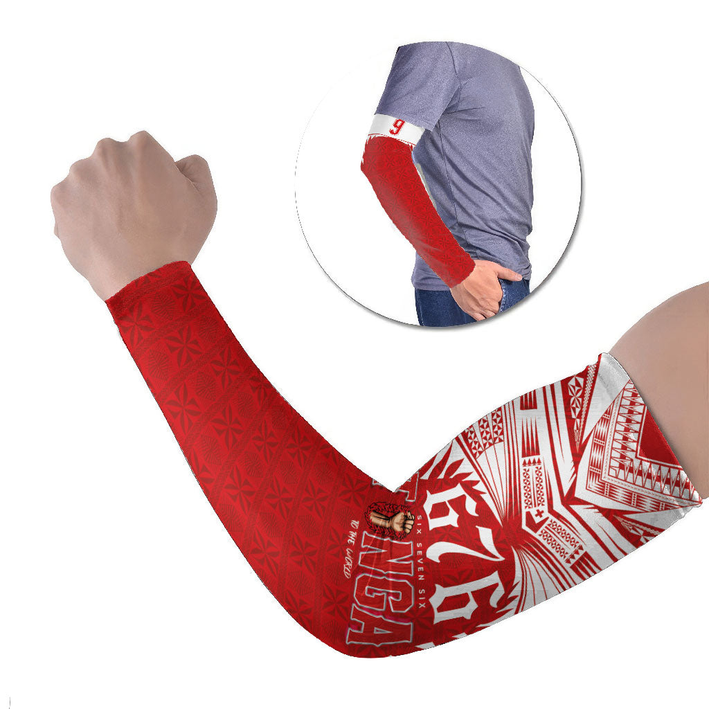 Tonga Rugby Custom Arm Sleeves Sipi Tau - Six Seven Six to the World