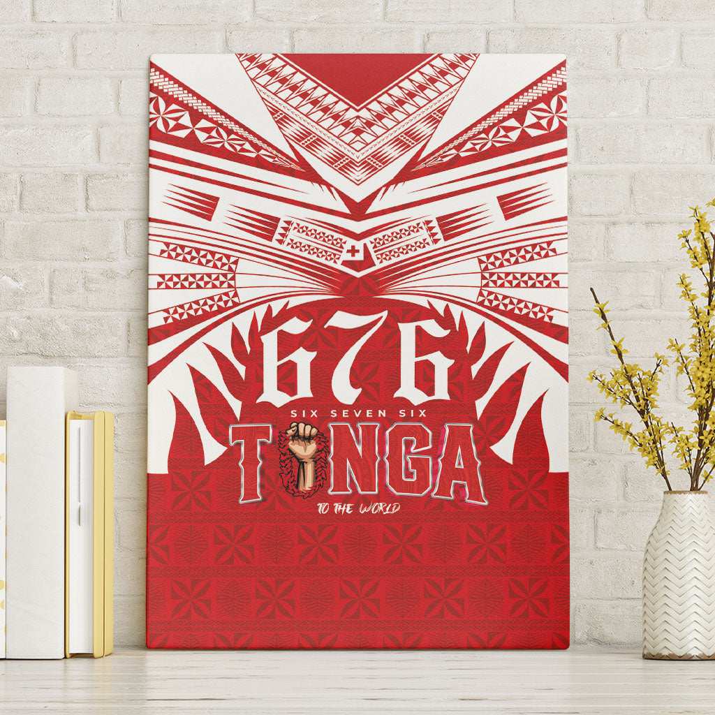 Tonga Rugby Canvas Wall Art Sipi Tau - Six Seven Six to the World
