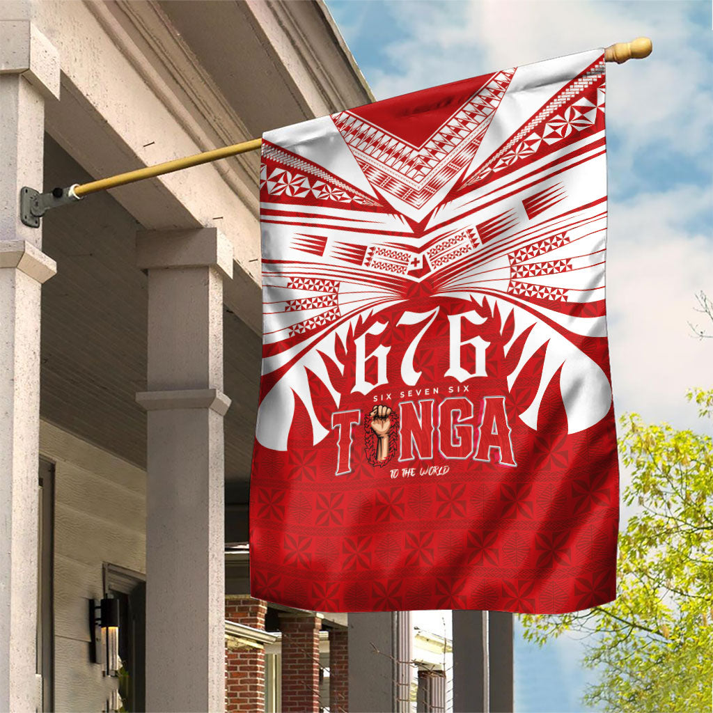 Tonga Rugby Garden Flag Sipi Tau - Six Seven Six to the World