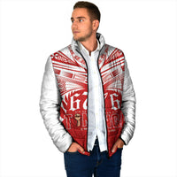 Tonga Rugby Custom Padded Jacket Sipi Tau - Six Seven Six to the World LT03 - Polynesian Pride