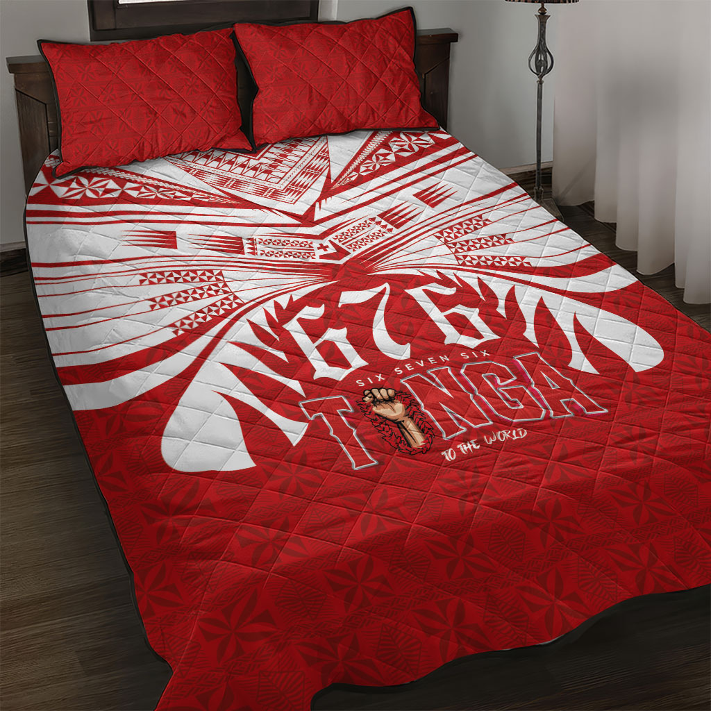 Tonga Rugby Quilt Bed Set Sipi Tau - Six Seven Six to the World