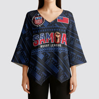 Toa Samoa Rugby Kimono Sleeve Blouse Siva Tau - Samoan Warriors Pacific Pattern LT03 - Polynesian Pride