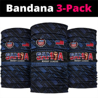 Toa Samoa Rugby Neck Gaiter Siva Tau - Samoan Warriors Pacific Pattern LT03 package One Size: 25*50cm Navy - Polynesian Pride