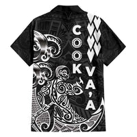 Cook Islands Va'a Polynesian Art Tattoo Family Matching Puletasi and Hawaiian Shirt Black Color LT03 - Polynesian Pride