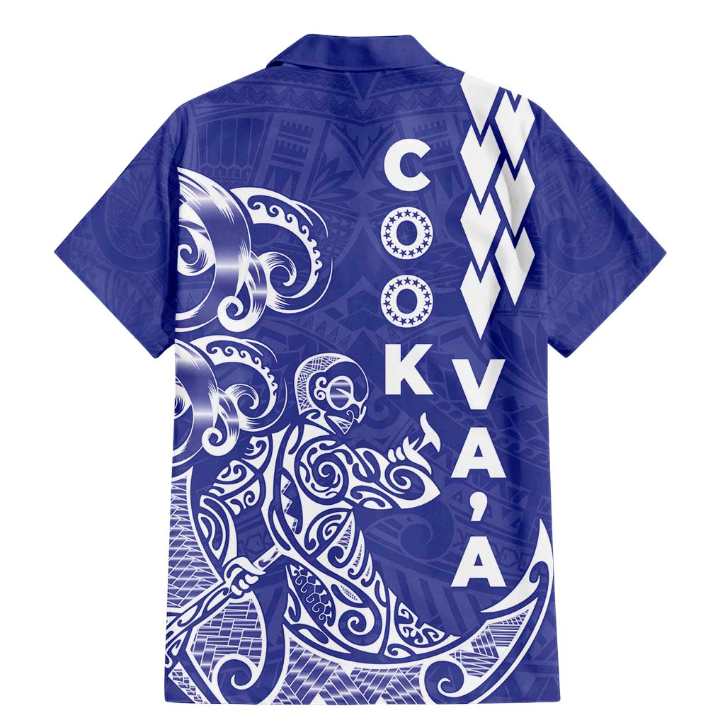 Cook Islands Va'a Polynesian Art Tattoo Family Matching Mermaid Dress and Hawaiian Shirt Blue Color LT03 - Polynesian Pride