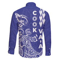 Cook Islands Va'a Polynesian Art Tattoo Family Matching Summer Maxi Dress and Hawaiian Shirt Blue Color LT03 - Polynesian Pride