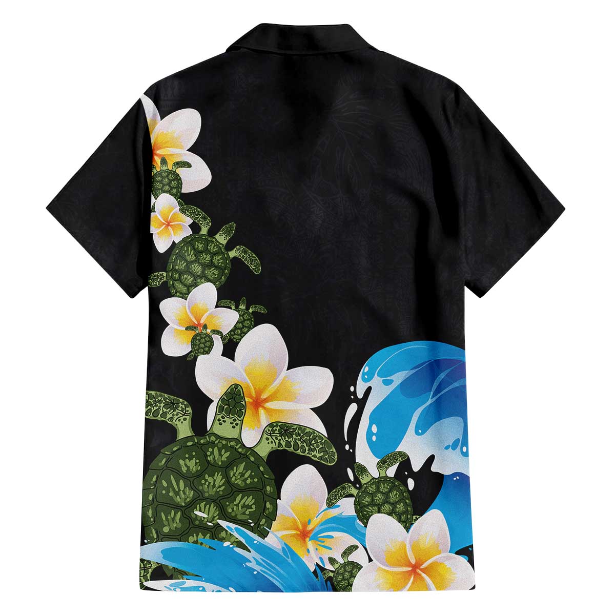 Hawaiian Plumeria and Turtle Family Matching Off The Shoulder Long Sleeve Dress and Hawaiian Shirt with Polynesian Tribal Art Pattern Vintage Vibes LT03 - Polynesian Pride