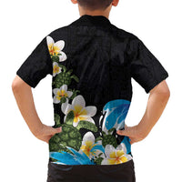 Hawaiian Plumeria and Turtle Family Matching Off Shoulder Maxi Dress and Hawaiian Shirt with Polynesian Tribal Art Pattern Vintage Vibes LT03 - Polynesian Pride