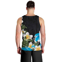 Hawaiian Plumeria and Turtle Men Tank Top with Polynesian Tribal Art Pattern Vintage Vibes LT03 - Polynesian Pride