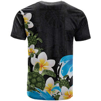 Hawaiian Plumeria and Turtle T Shirt with Polynesian Tribal Art Pattern Vintage Vibes LT03 - Polynesian Pride