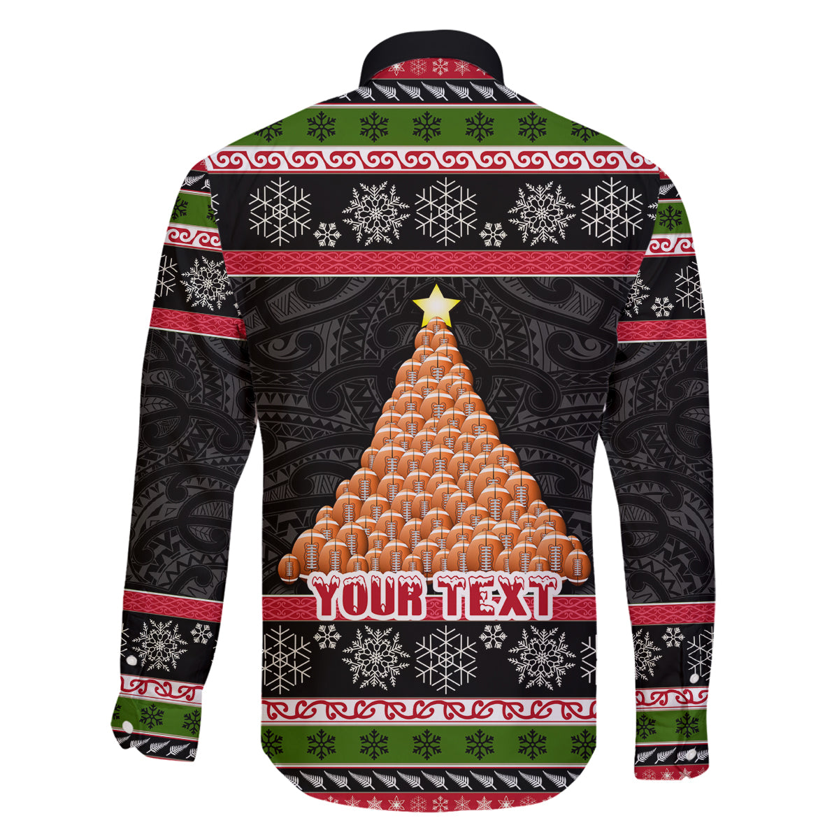Personalized New Zealand Meri Kirihimete Family Matching Puletasi Dress and Hawaiian Shirt Maori Warrior with Rugby Christmas Tree LT03 - Polynesian Pride