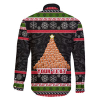Personalized New Zealand Meri Kirihimete Family Matching Puletasi Dress and Hawaiian Shirt Maori Warrior with Rugby Christmas Tree LT03 - Polynesian Pride