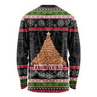 Personalized New Zealand Meri Kirihimete Long Sleeve Shirt Maori Warrior with Rugby Christmas Tree LT03 - Polynesian Pride