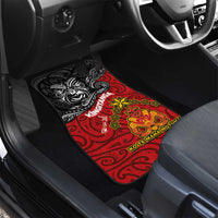Maori King Movement Car Mats Ko Te Mana Motuhake Emblem with Moko and Polynesian Art Tattoo LT03 - Polynesian Pride