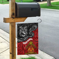 Maori King Movement Garden Flag Ko Te Mana Motuhake Emblem with Moko and Polynesian Art Tattoo LT03 - Polynesian Pride