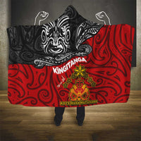 Maori King Movement Hooded Blanket Ko Te Mana Motuhake Emblem with Moko and Polynesian Art Tattoo LT03 - Polynesian Pride