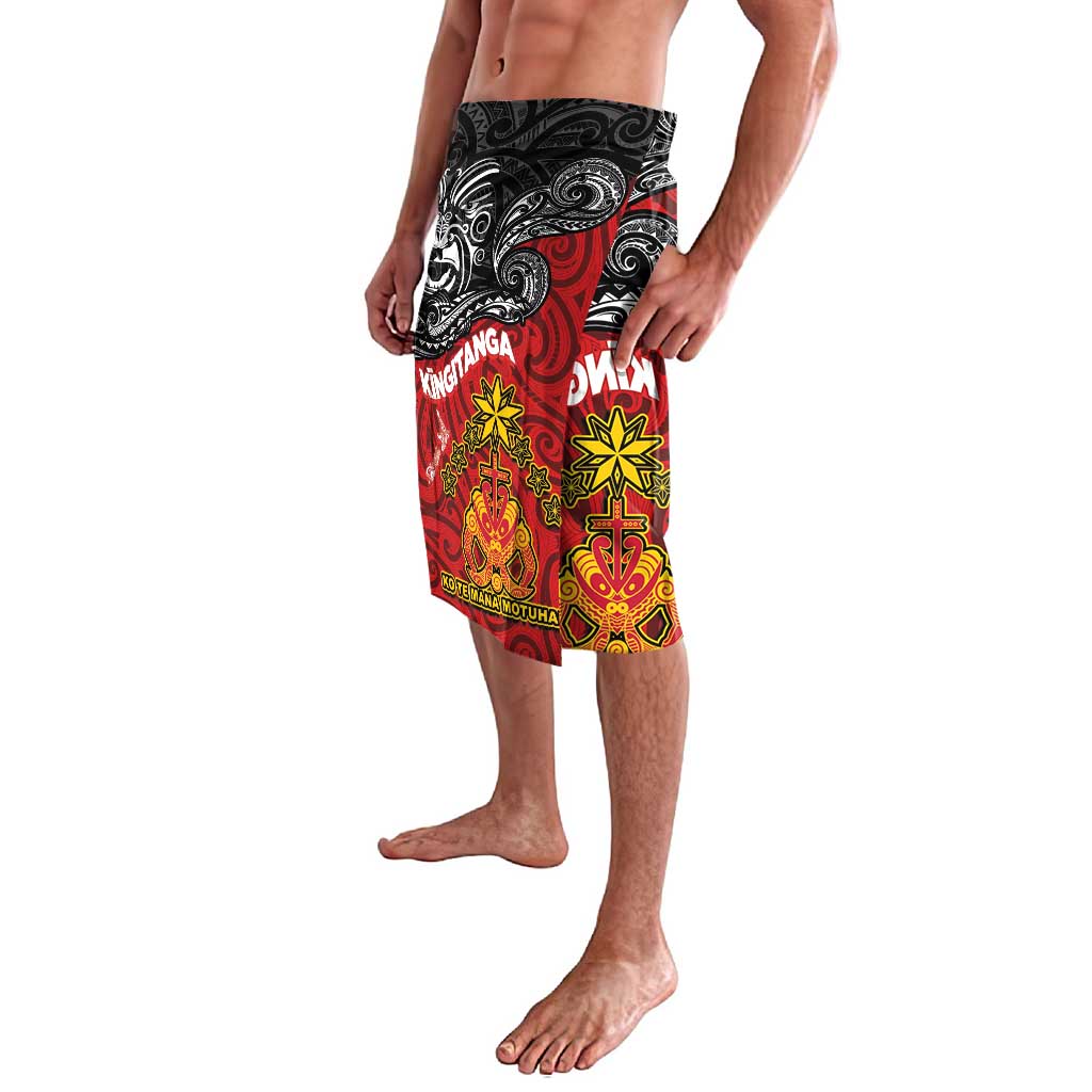 Maori King Movement Lavalava Ko Te Mana Motuhake Emblem with Moko and Polynesian Art Tattoo LT03 - Polynesian Pride
