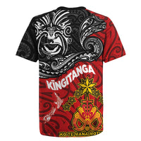 Maori King Movement Rugby Jersey Ko Te Mana Motuhake Emblem with Moko and Polynesian Art Tattoo LT03 - Polynesian Pride