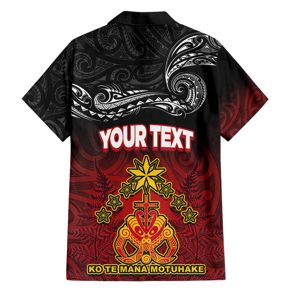 Personalised Maori King Movement Family Matching Tank Maxi Dress and Hawaiian Shirt Ko Te Mana Motuhake Emblem with Silver Ferns and Polynesian Art Tattoo LT03 - Polynesian Pride
