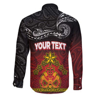 Personalised Maori King Movement Family Matching Tank Maxi Dress and Hawaiian Shirt Ko Te Mana Motuhake Emblem with Silver Ferns and Polynesian Art Tattoo LT03 - Polynesian Pride