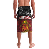 Personalised Maori King Movement Lavalava Ko Te Mana Motuhake Emblem with Silver Ferns and Polynesian Art Tattoo LT03 - Polynesian Pride
